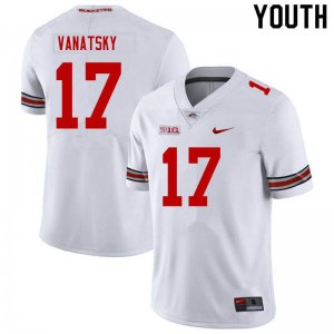 NCAA Ohio State Buckeyes Youth #17 Danny Vanatsky White Nike Football College Jersey HKM5245NH